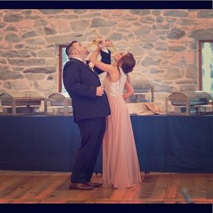 size 2 bridesmaid dress, pink